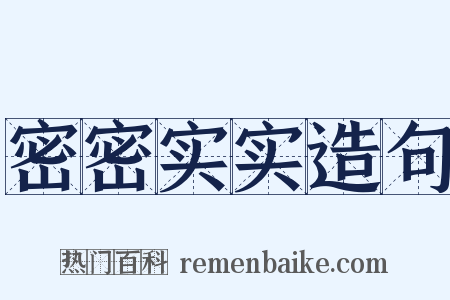 密密实实造句是什么意思的图片